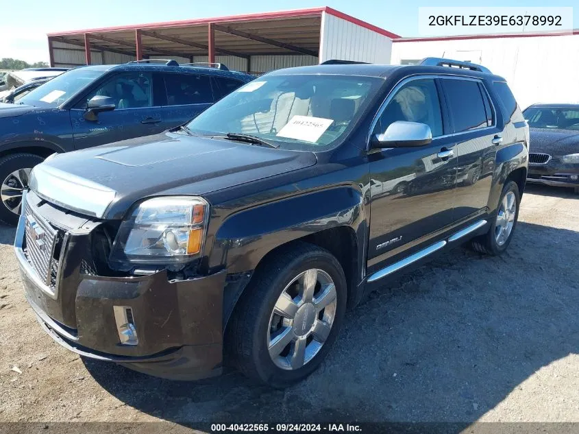 2014 GMC Terrain Denali VIN: 2GKFLZE39E6378992 Lot: 40422565