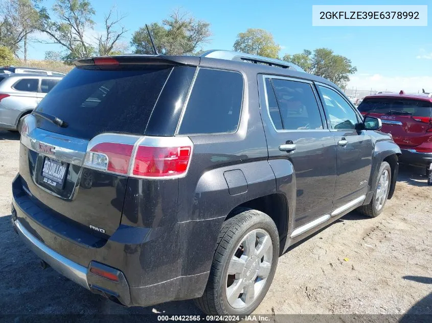 2014 GMC Terrain Denali VIN: 2GKFLZE39E6378992 Lot: 40422565