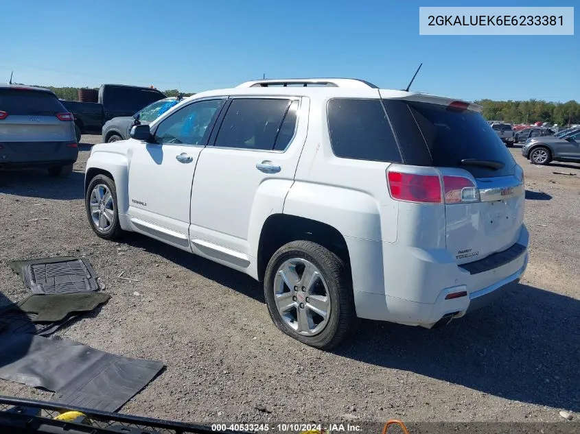 2014 GMC Terrain Denali VIN: 2GKALUEK6E6233381 Lot: 40533245