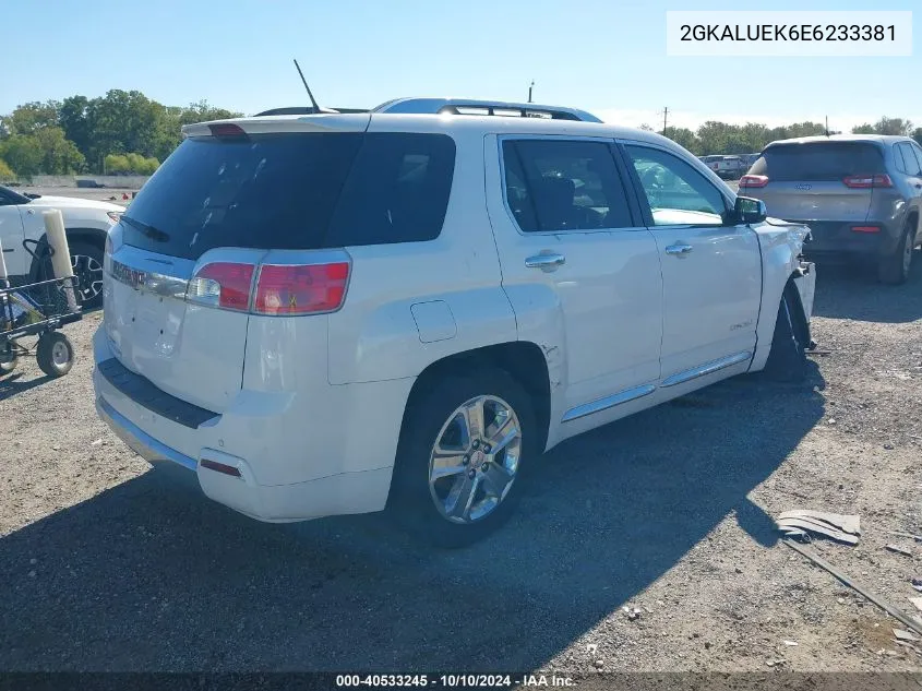 2014 GMC Terrain Denali VIN: 2GKALUEK6E6233381 Lot: 40533245