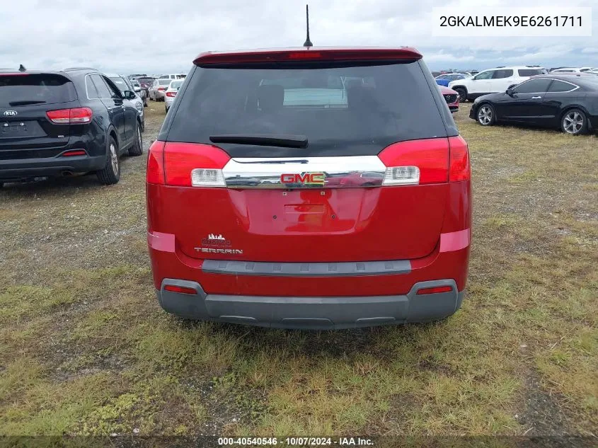 2014 GMC Terrain Sle VIN: 2GKALMEK9E6261711 Lot: 40540546