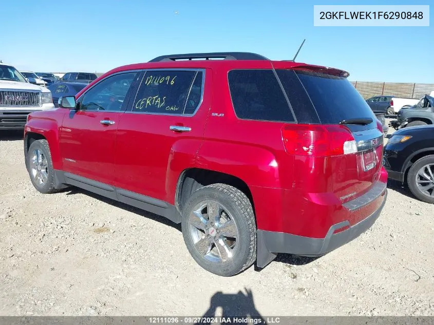 2015 GMC Terrain Sle VIN: 2GKFLWEK1F6290848 Lot: 12111096