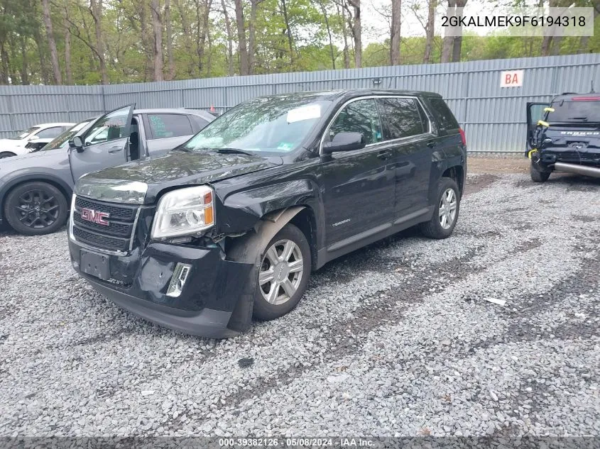 2015 GMC Terrain Sle-1 VIN: 2GKALMEK9F6194318 Lot: 39382126