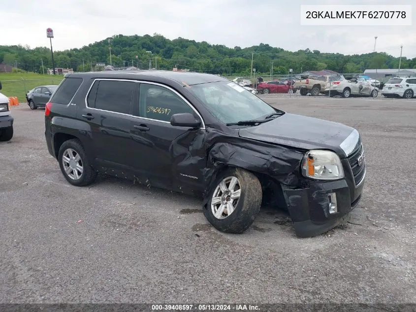 2015 GMC Terrain Sle-1 VIN: 2GKALMEK7F6270778 Lot: 39408597