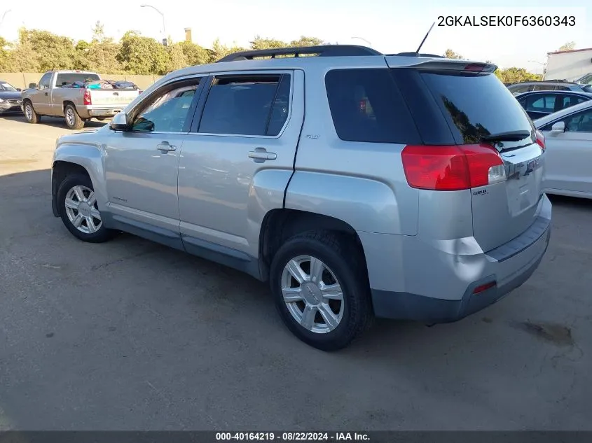 2015 GMC Terrain Slt-1 VIN: 2GKALSEK0F6360343 Lot: 40164219