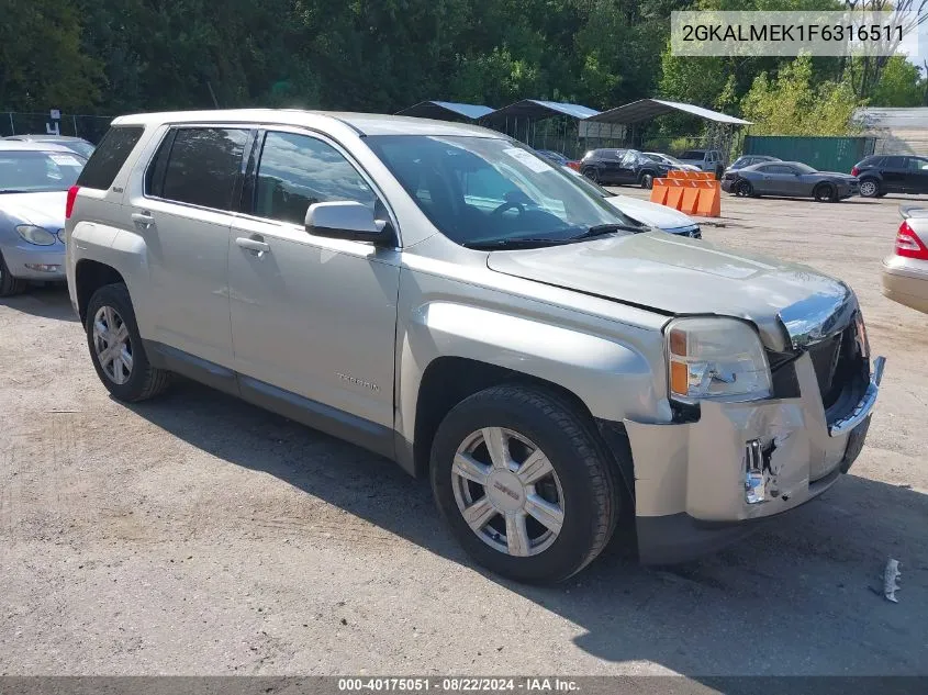 2015 GMC Terrain Sle-1 VIN: 2GKALMEK1F6316511 Lot: 40175051