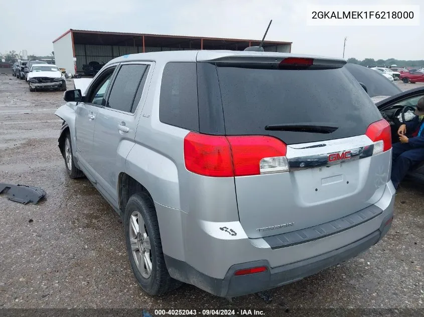 2015 GMC Terrain Sle-1 VIN: 2GKALMEK1F6218000 Lot: 40252043