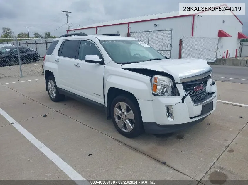 2015 GMC Terrain Slt VIN: 2GKALSEK0F6244219 Lot: 40389170