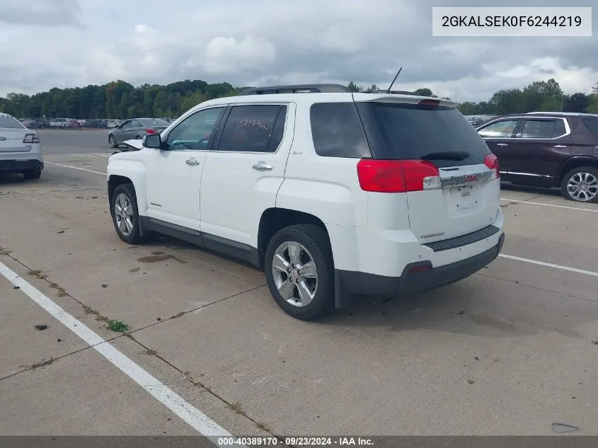 2015 GMC Terrain Slt VIN: 2GKALSEK0F6244219 Lot: 40389170