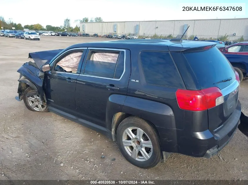 2015 GMC Terrain Sle VIN: 2GKALMEK6F6347608 Lot: 40520538