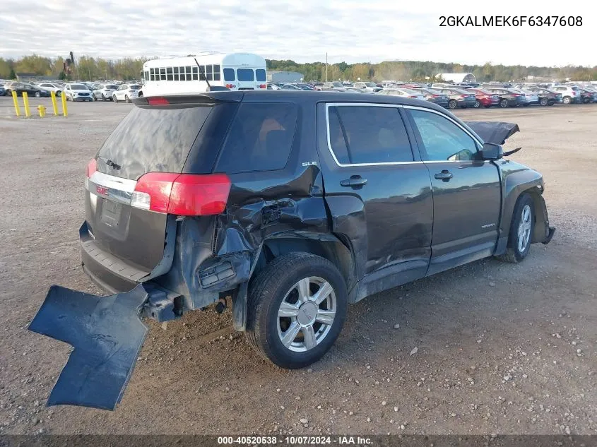 2015 GMC Terrain Sle VIN: 2GKALMEK6F6347608 Lot: 40520538