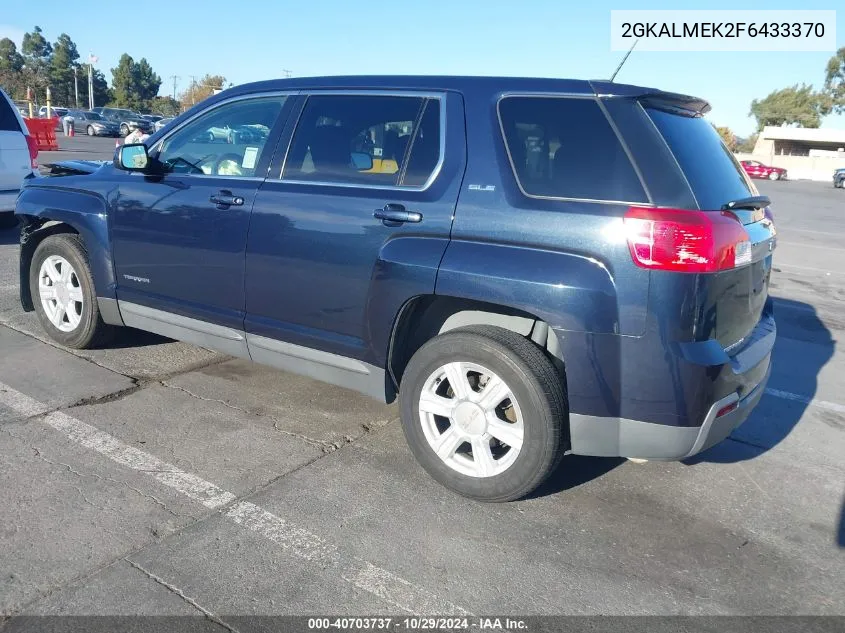 2015 GMC Terrain Sle-1 VIN: 2GKALMEK2F6433370 Lot: 40703737