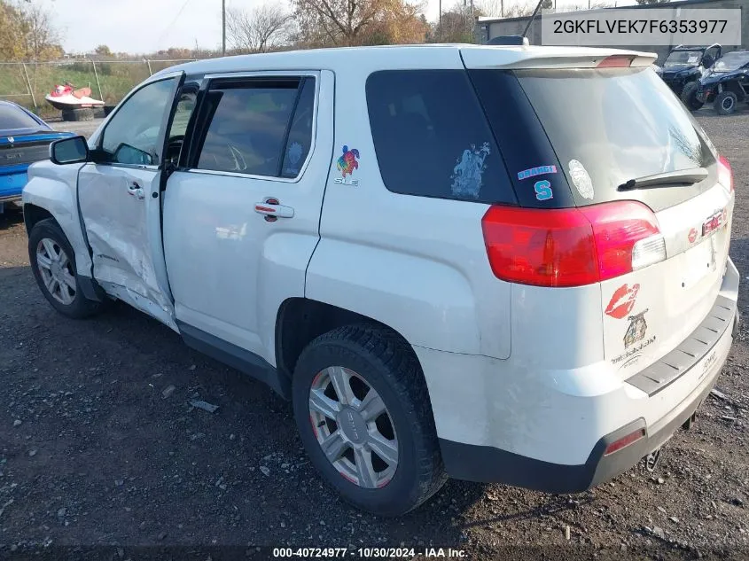 2015 GMC Terrain Sle-1 VIN: 2GKFLVEK7F6353977 Lot: 40724977