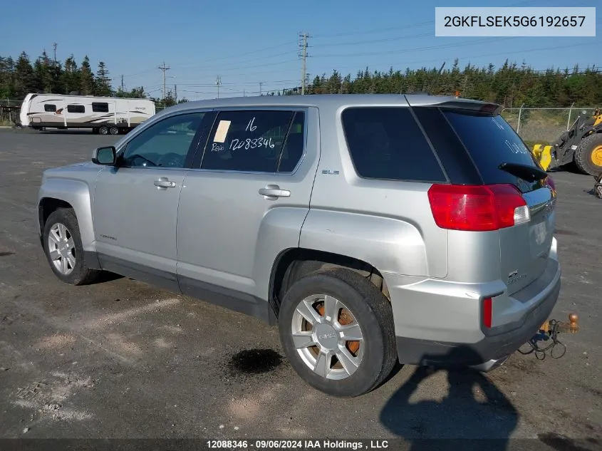 2GKFLSEK5G6192657 2016 GMC Terrain Sle