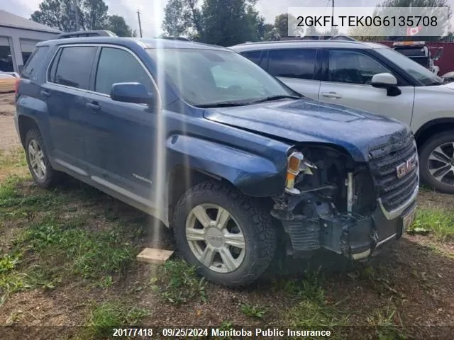 2GKFLTEK0G6135708 2016 GMC Terrain Sle