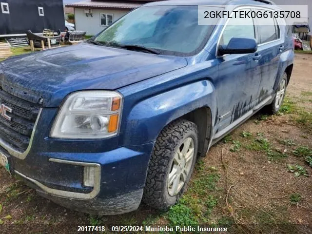 2GKFLTEK0G6135708 2016 GMC Terrain Sle