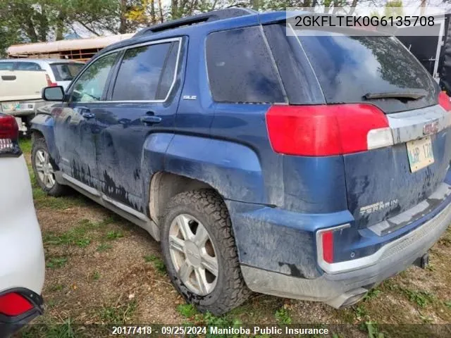 2GKFLTEK0G6135708 2016 GMC Terrain Sle