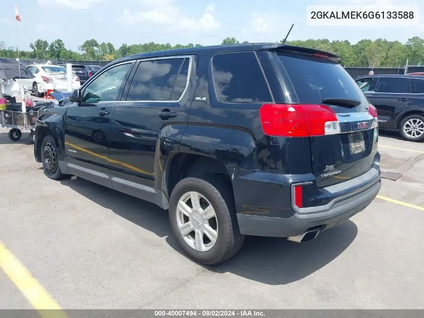 2016 GMC Terrain Sle-1 VIN: 2GKALMEK6G6133588 Lot: 40007494