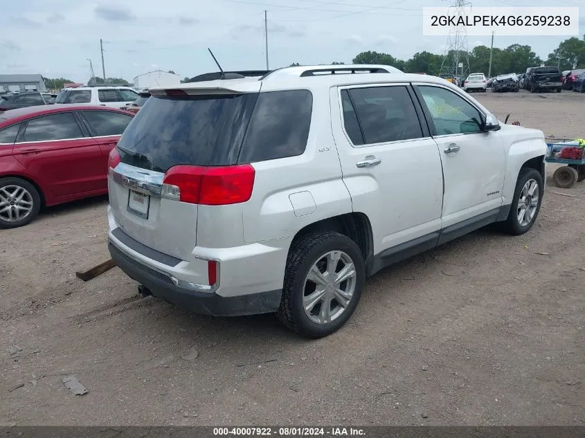 2GKALPEK4G6259238 2016 GMC Terrain Slt