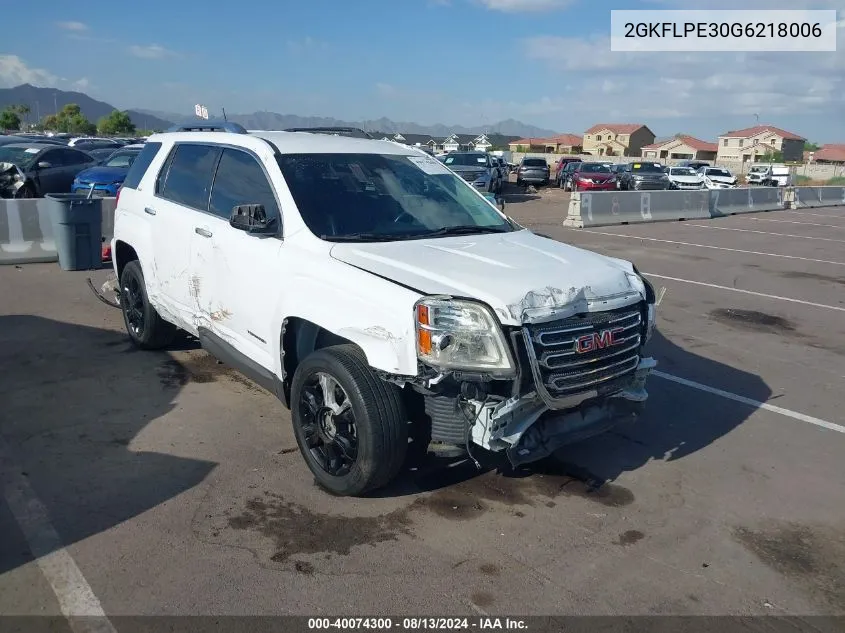 2016 GMC Terrain Slt VIN: 2GKFLPE30G6218006 Lot: 40074300