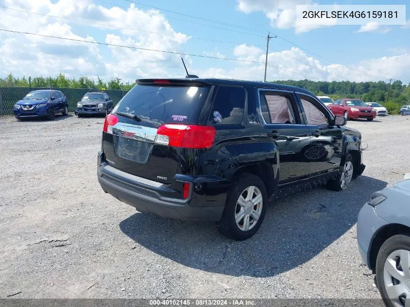 2016 GMC Terrain Sle-1 VIN: 2GKFLSEK4G6159181 Lot: 40102145