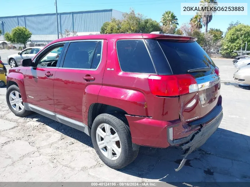 2016 GMC Terrain Sle-1 VIN: 2GKALMEK5G6253883 Lot: 40124195