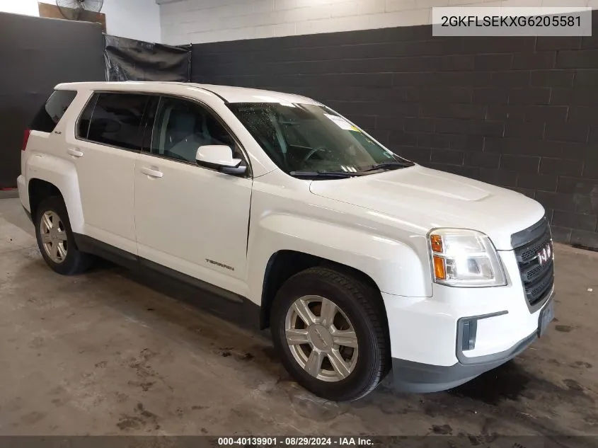 2016 GMC Terrain Sle-1 VIN: 2GKFLSEKXG6205581 Lot: 40139901