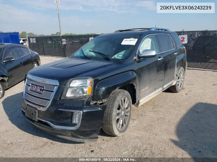 2016 GMC Terrain Denali VIN: 2GKFLVE3XG6243239 Lot: 40158019