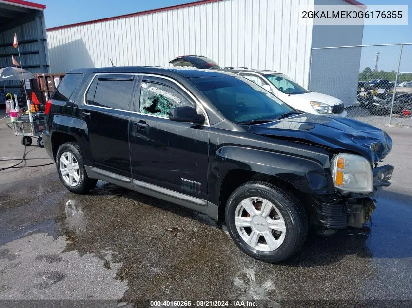 2016 GMC Terrain Sle-1 VIN: 2GKALMEK0G6176355 Lot: 40160265