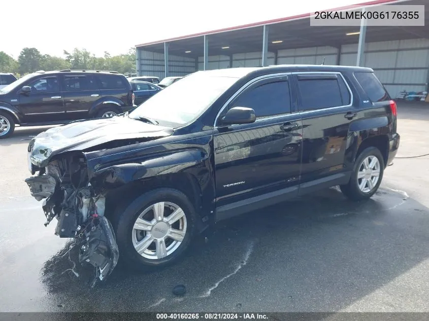 2016 GMC Terrain Sle-1 VIN: 2GKALMEK0G6176355 Lot: 40160265