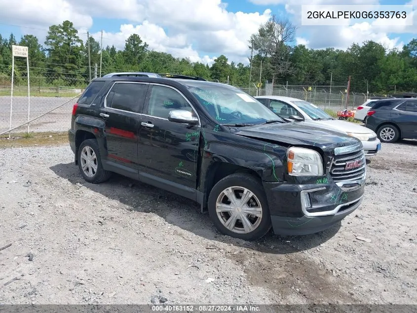 2016 GMC Terrain Slt VIN: 2GKALPEK0G6353763 Lot: 40163152