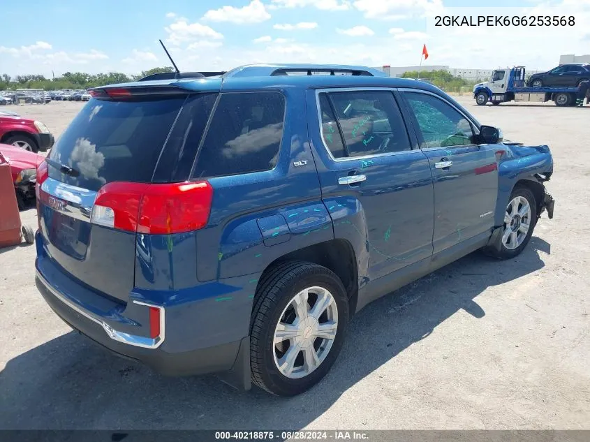 2016 GMC Terrain Slt VIN: 2GKALPEK6G6253568 Lot: 40218875