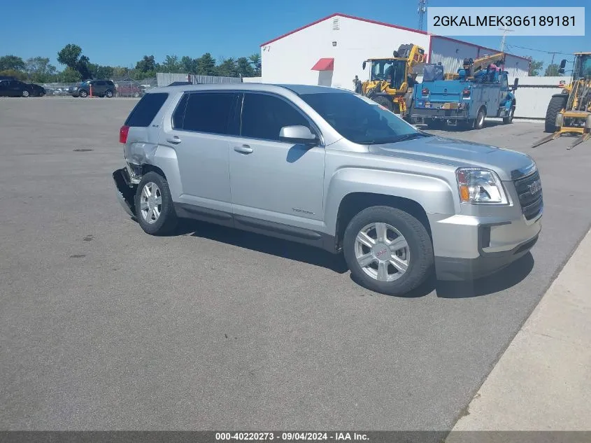 2016 GMC Terrain Sle-1 VIN: 2GKALMEK3G6189181 Lot: 40220273