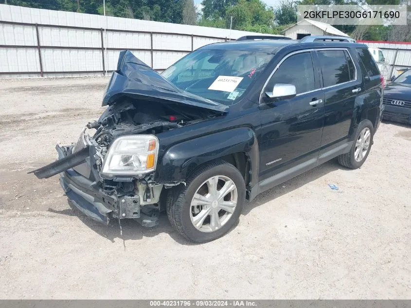 2016 GMC Terrain Slt VIN: 2GKFLPE30G6171690 Lot: 40231796