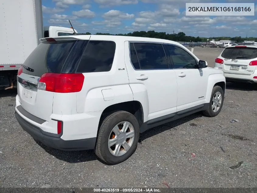 2016 GMC Terrain Sle VIN: 2GKALMEK1G6168166 Lot: 40263519