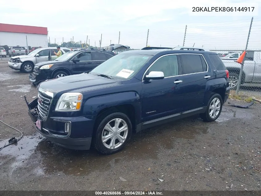 2016 GMC Terrain Slt VIN: 2GKALPEK8G6144917 Lot: 40268686