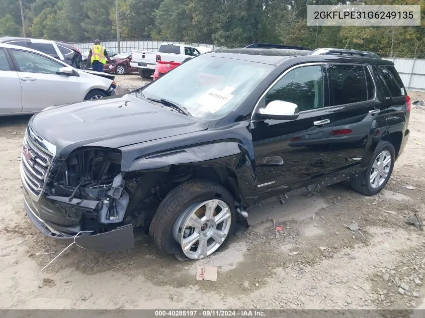 2016 GMC Terrain Slt VIN: 2GKFLPE31G6249135 Lot: 40285197