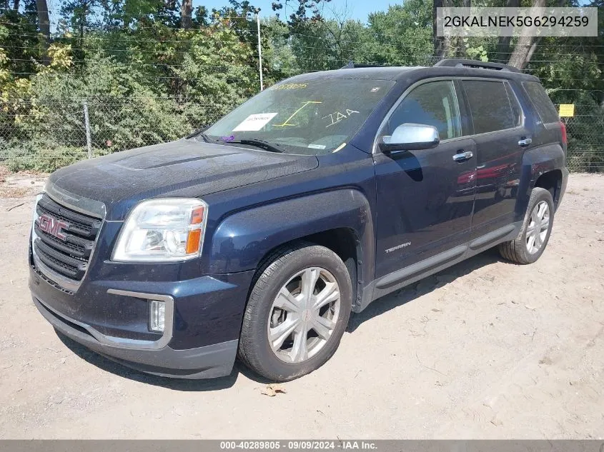 2016 GMC Terrain Sle-2 VIN: 2GKALNEK5G6294259 Lot: 40289805