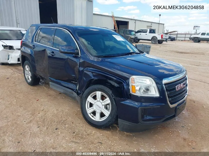 2016 GMC Terrain Sle-1 VIN: 2GKALMEK3G6204858 Lot: 40309496