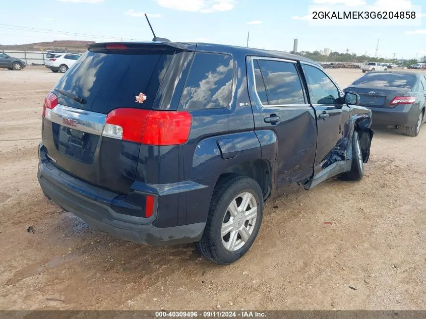 2016 GMC Terrain Sle-1 VIN: 2GKALMEK3G6204858 Lot: 40309496