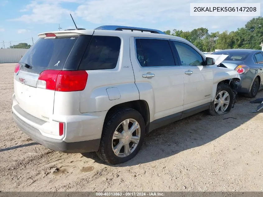 2016 GMC Terrain Slt VIN: 2GKALPEK5G6147208 Lot: 40313863