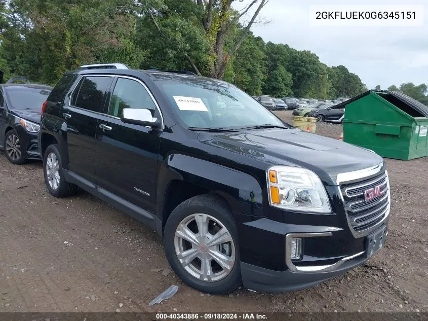 2GKFLUEK0G6345151 2016 GMC Terrain Slt