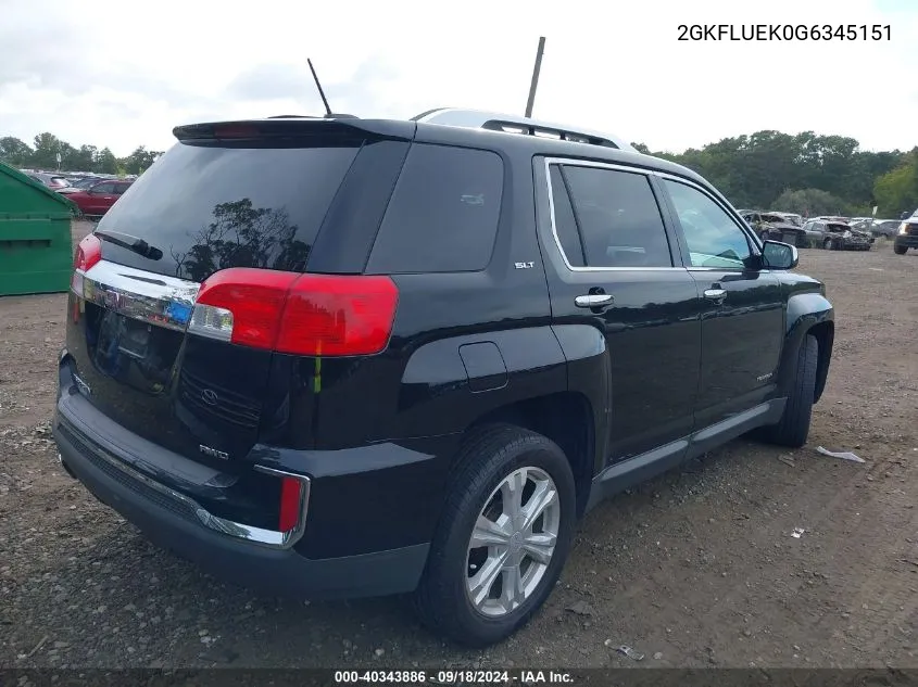 2GKFLUEK0G6345151 2016 GMC Terrain Slt