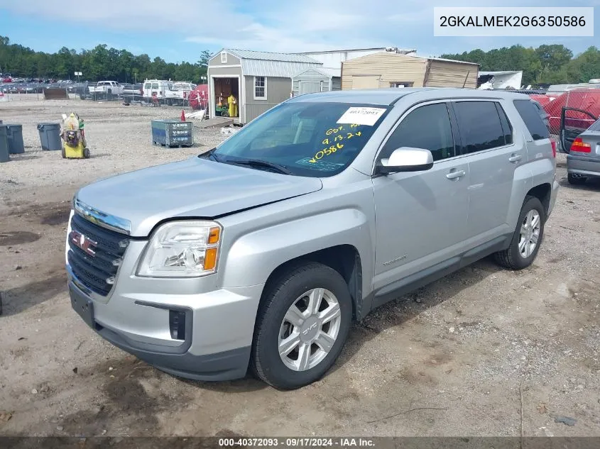 2016 GMC Terrain Sle-1 VIN: 2GKALMEK2G6350586 Lot: 40372093