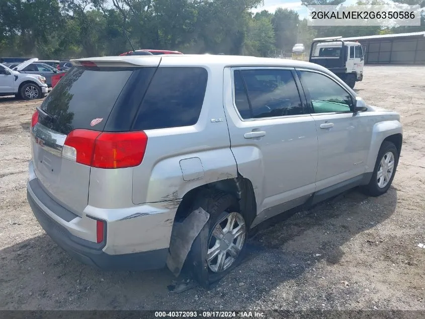 2016 GMC Terrain Sle-1 VIN: 2GKALMEK2G6350586 Lot: 40372093