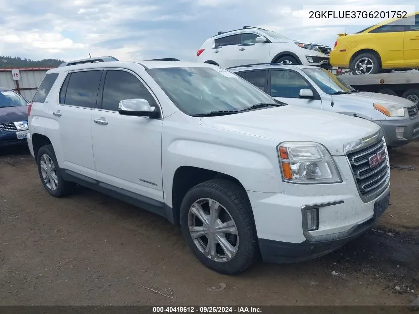 2016 GMC Terrain Slt VIN: 2GKFLUE37G6201752 Lot: 40418612