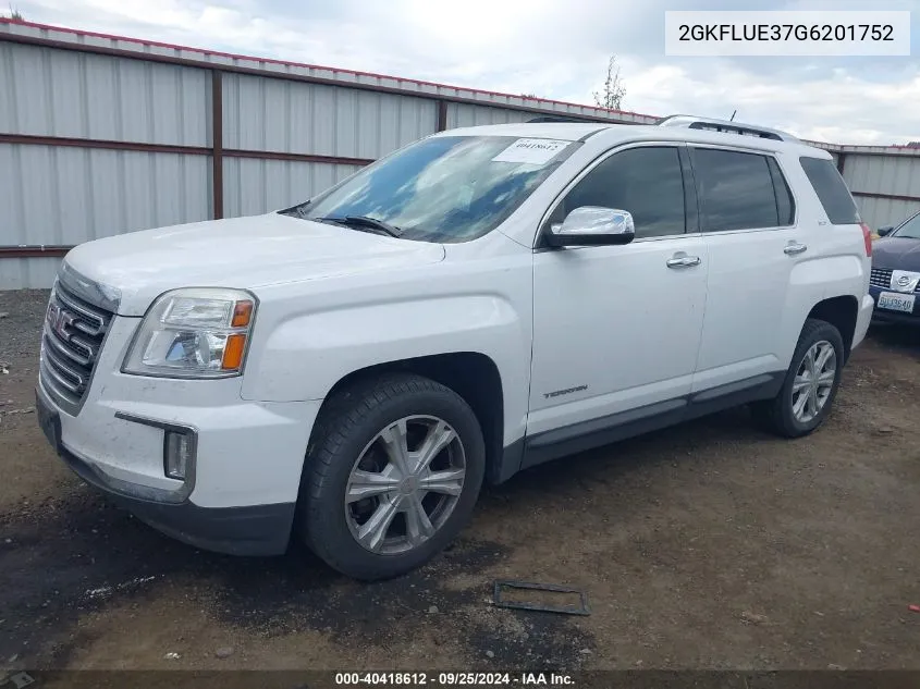 2016 GMC Terrain Slt VIN: 2GKFLUE37G6201752 Lot: 40418612