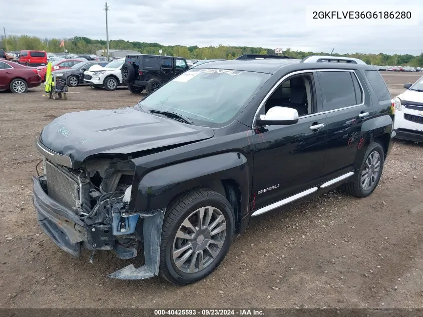 2016 GMC Terrain Denali VIN: 2GKFLVE36G6186280 Lot: 40425593