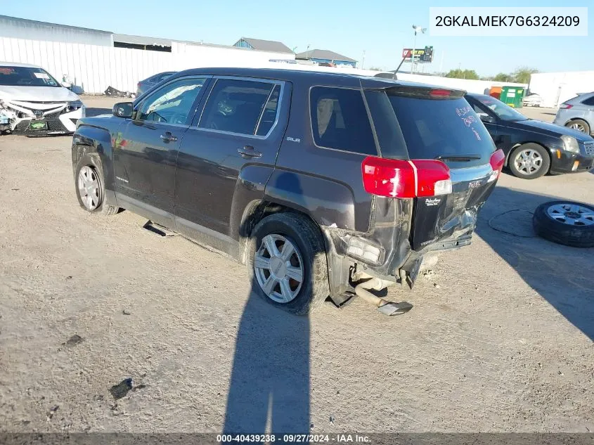 2016 GMC Terrain Sle-1 VIN: 2GKALMEK7G6324209 Lot: 40439238