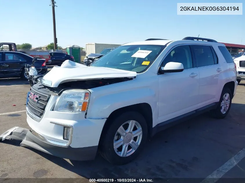 2016 GMC Terrain Sle-2 VIN: 2GKALNEK0G6304194 Lot: 40500219